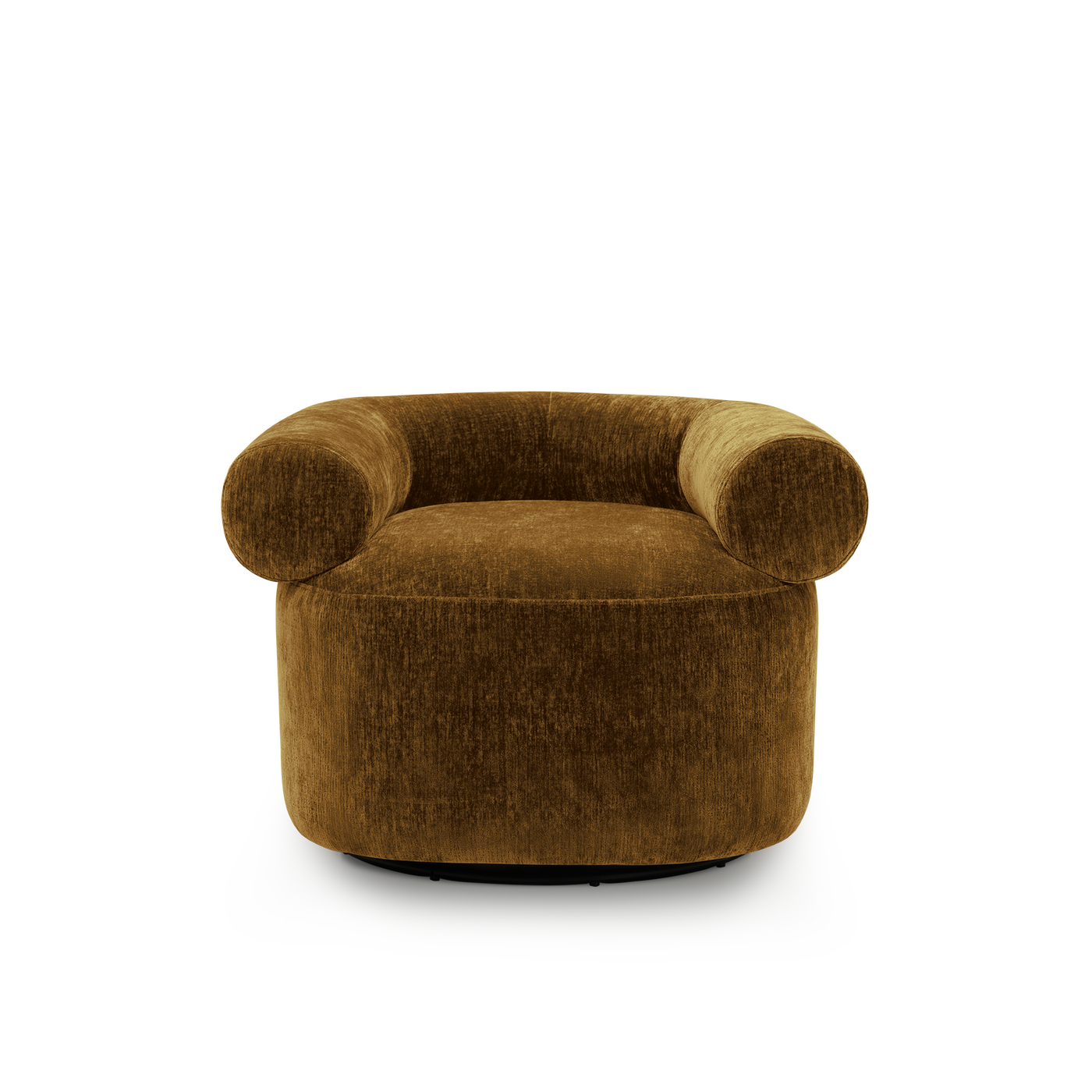 Huggy Swivel Armchair - [ Sandon Burnt Butter ]