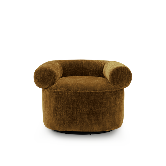 Huggy Swivel Armchair - [ Sandon Burnt Butter ]