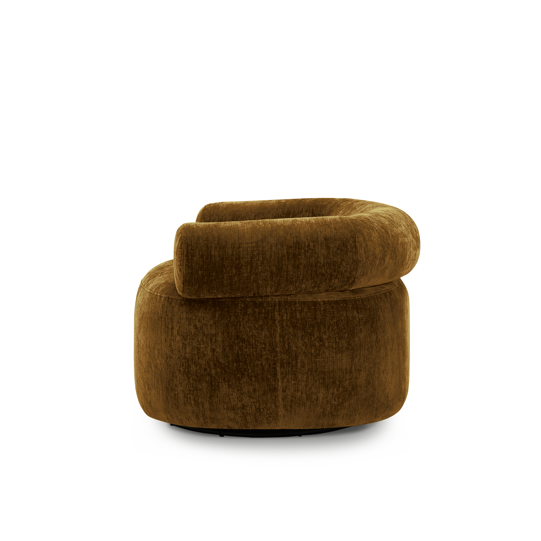 Huggy Swivel Armchair - [ Sandon Burnt Butter ]