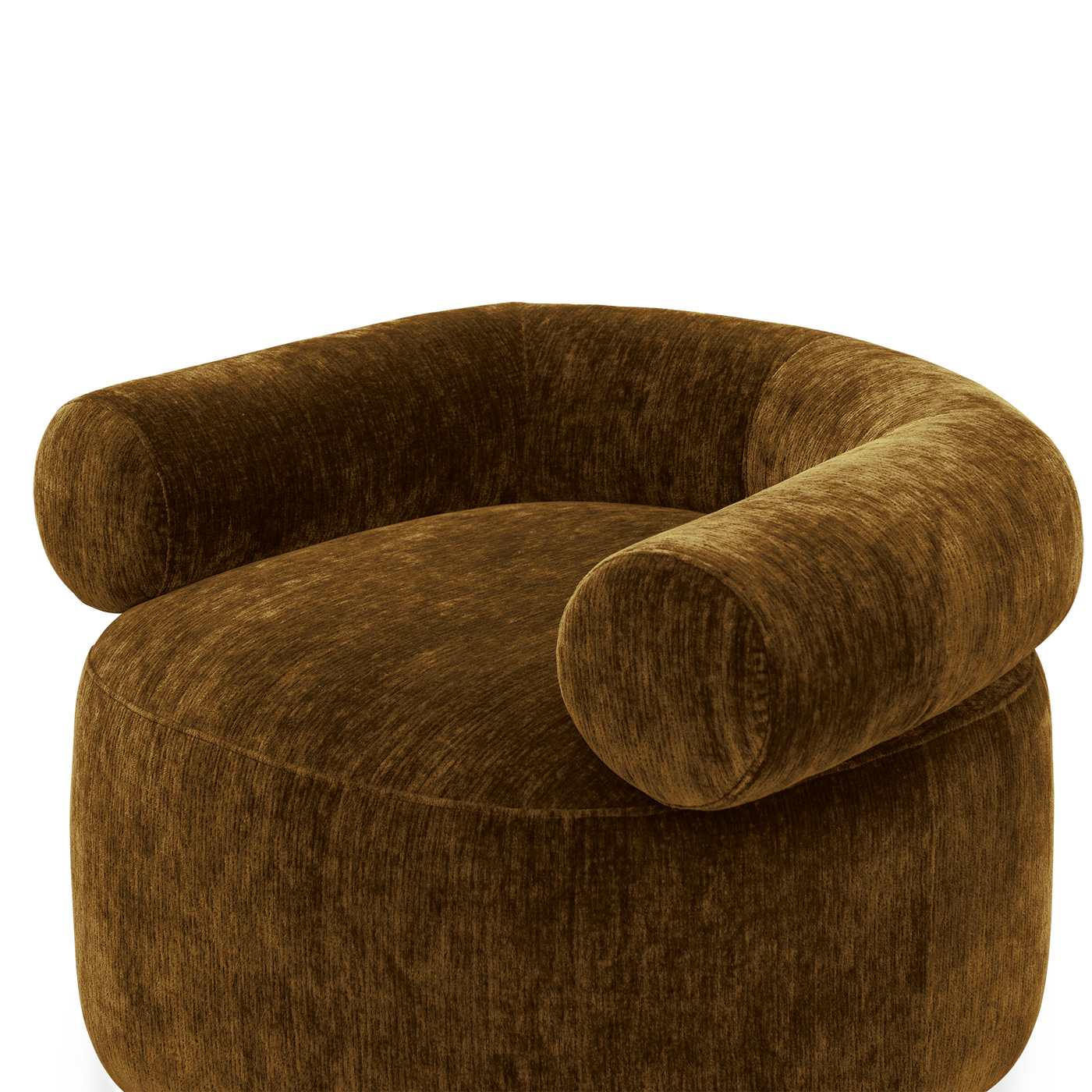 Huggy Swivel Armchair - [ Sandon Burnt Butter ]
