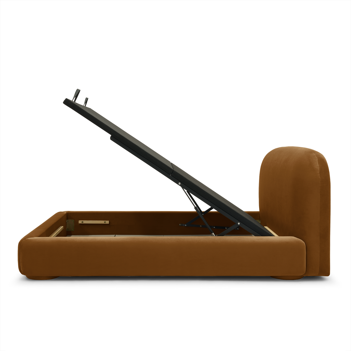 Lull King Storage Bed - [ Malibu Cognac ]