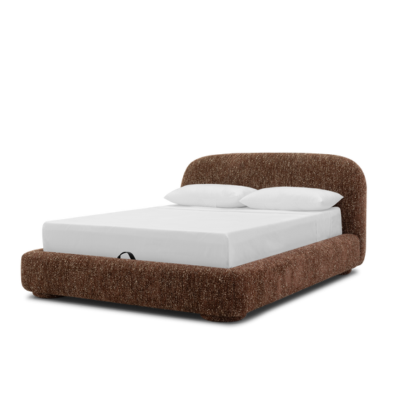 Lull Queen Storage Bed - [ Eros Cinnamon ]