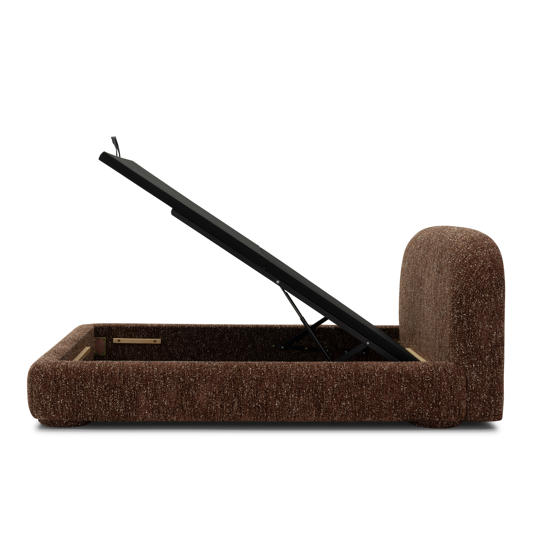 Lull Queen Storage Bed - [ Eros Cinnamon ]