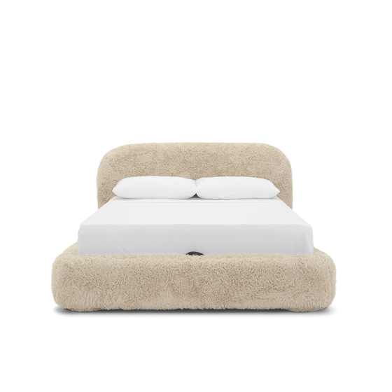Lull Queen Storage Bed - [ Paddington Cashew ]