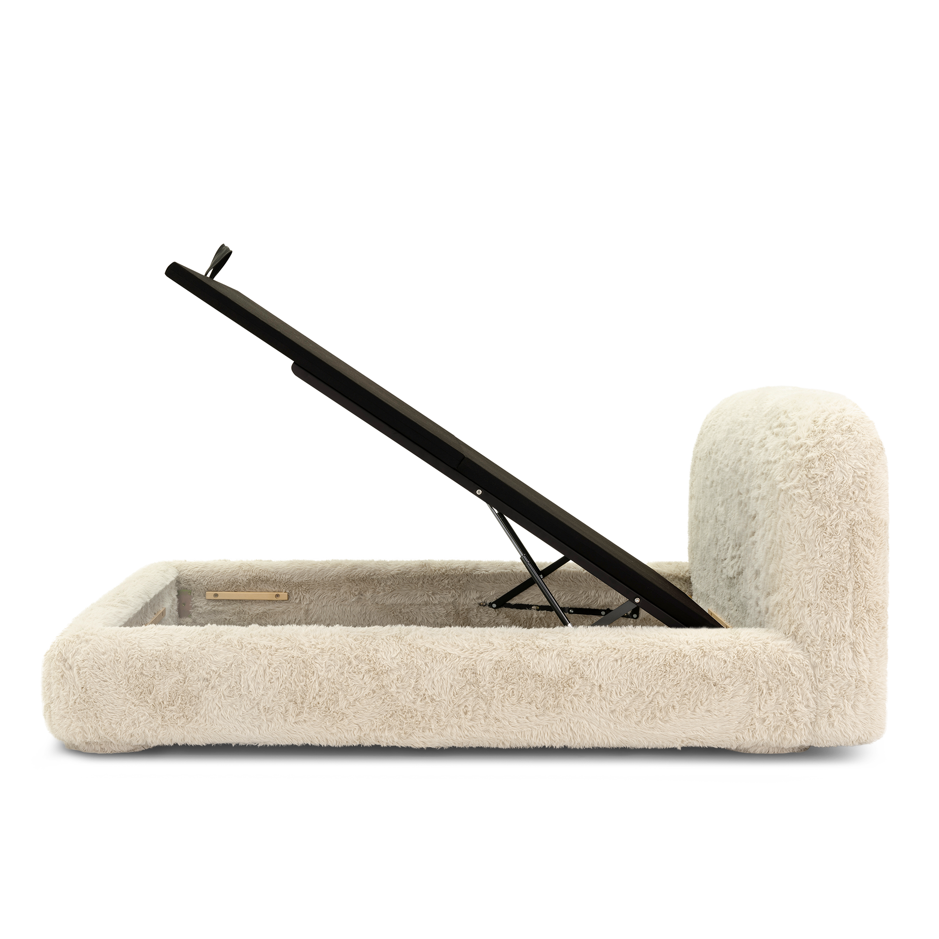 Lull Queen Storage Bed - [ Paddington Cashew ]