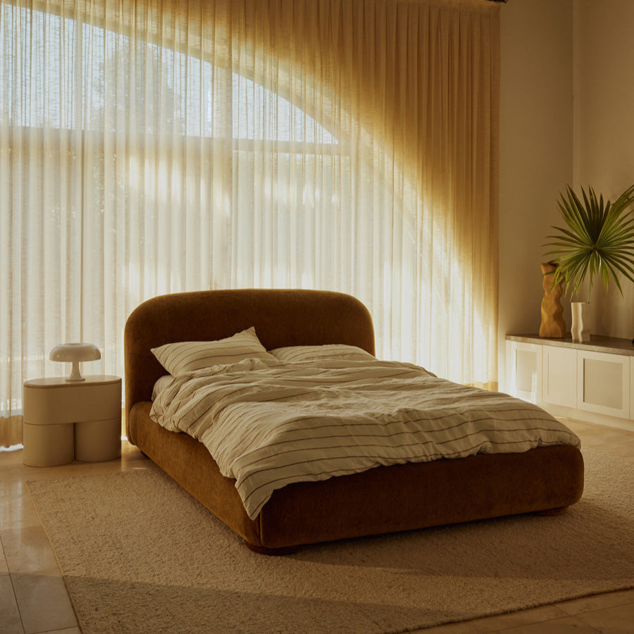 Lull Queen Bed - [ Sandon Burnt Butter ]