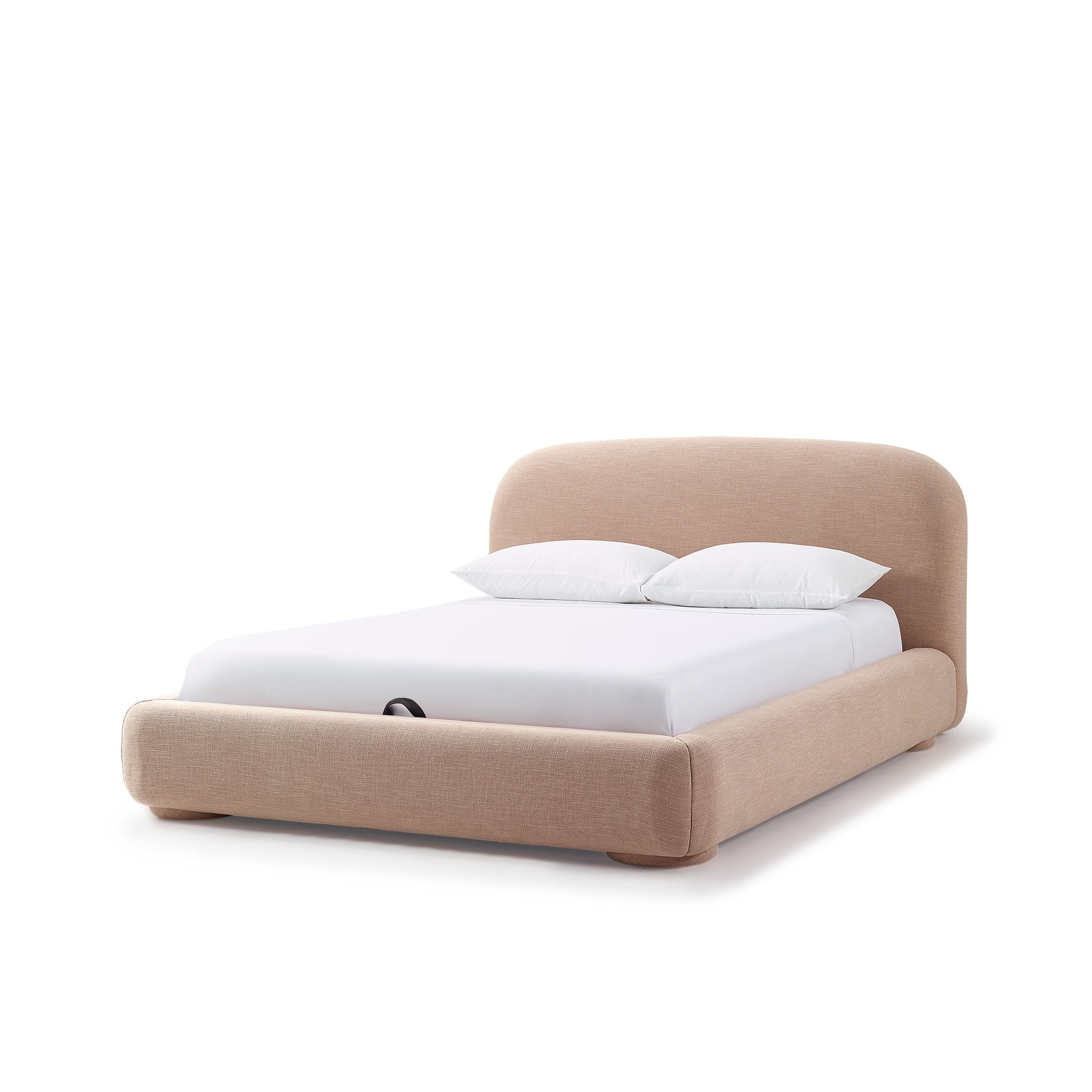 Lull Queen Storage Bed - [ Byron Biscuit ]