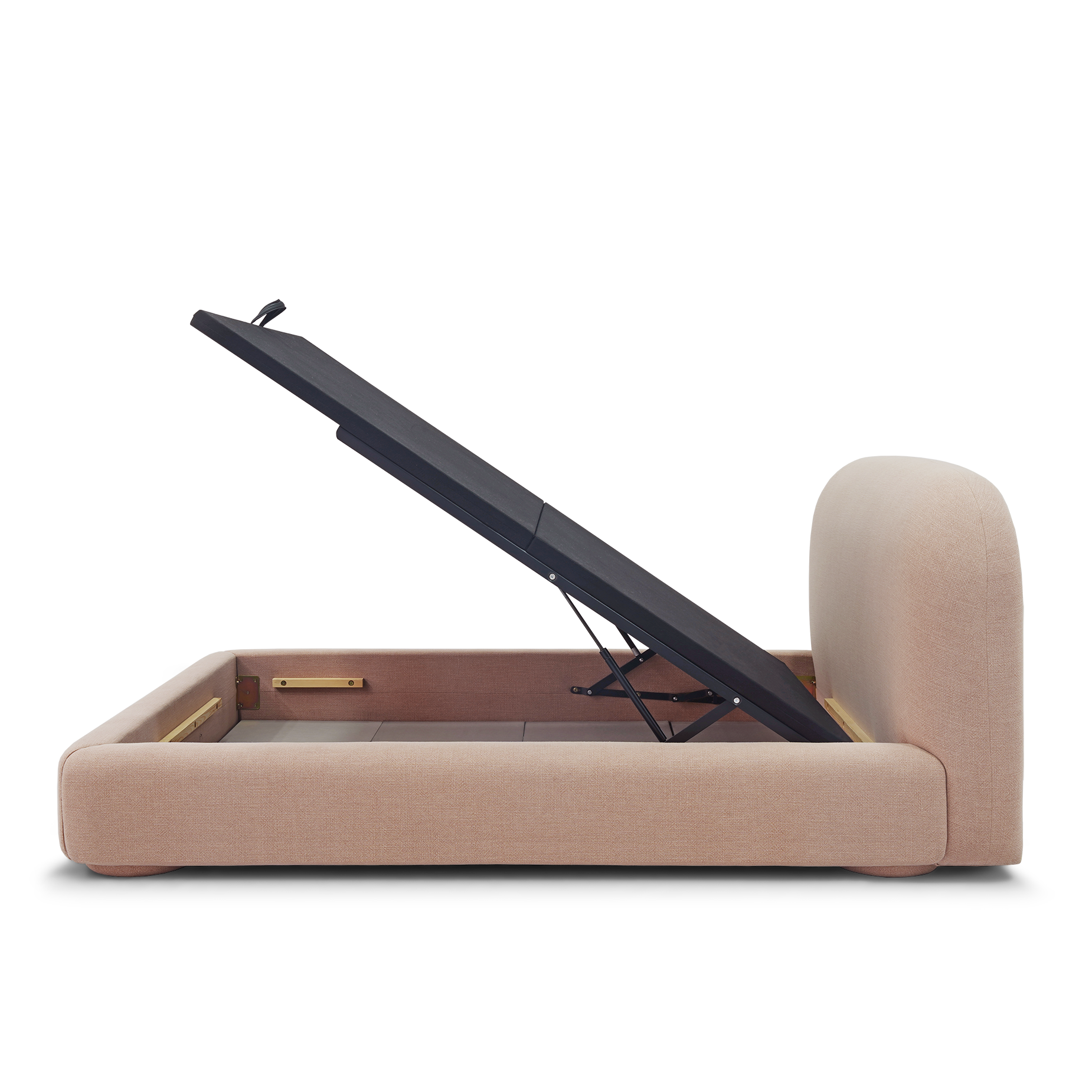 Lull Queen Storage Bed - [ Byron Biscuit ]