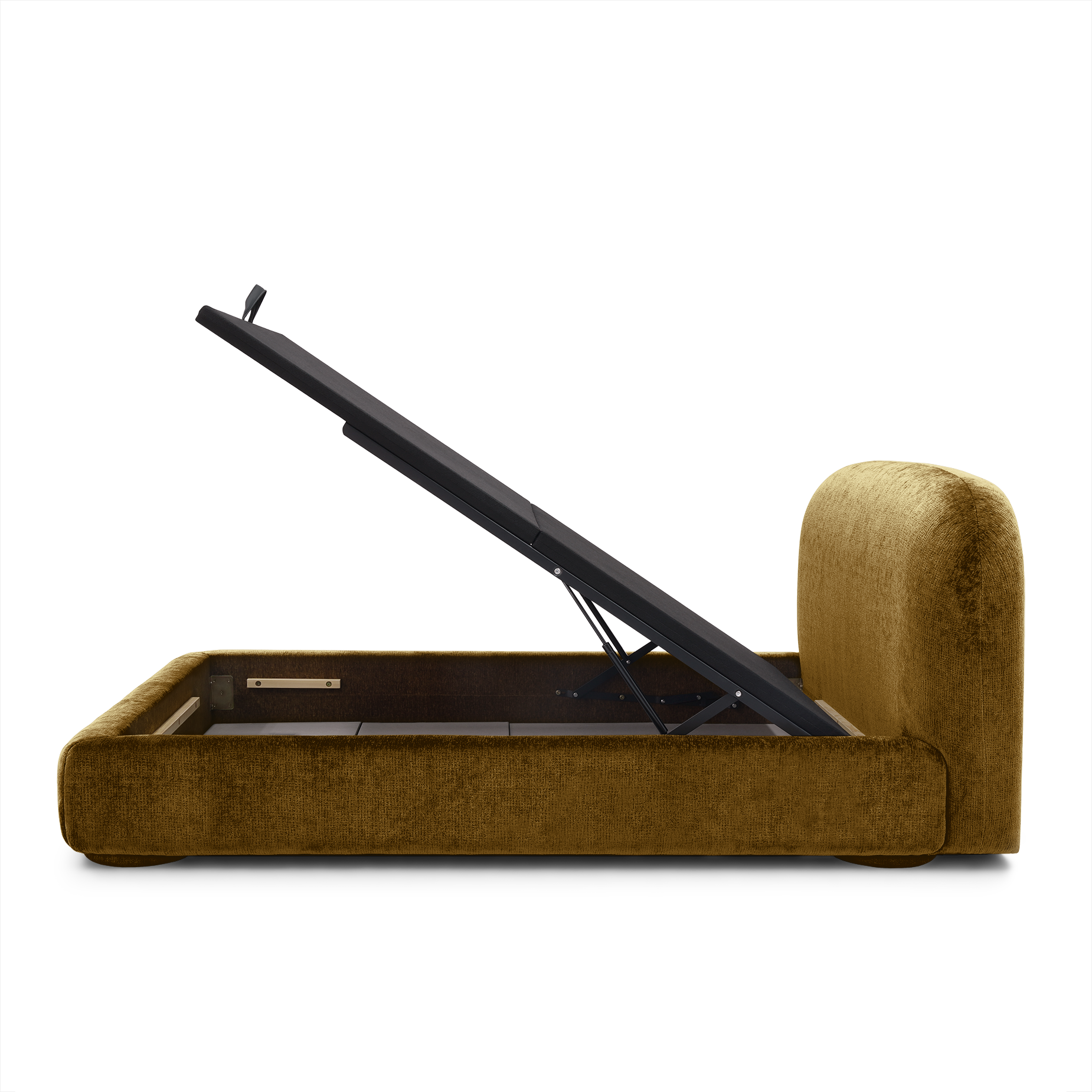 Lull Queen Storage Bed - [ Sandon Burnt Butter ]