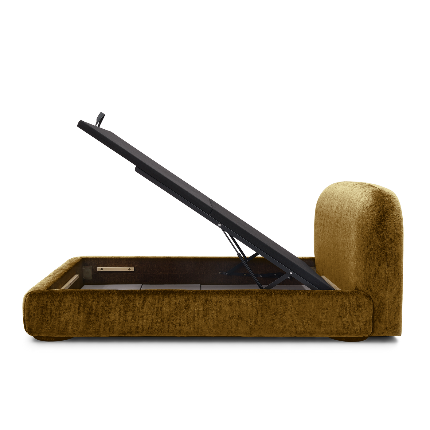 Lull Queen Storage Bed - [ Sandon Burnt Butter ]