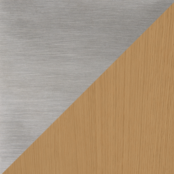 Material Swatch - [ Stainless Steel & Oak ]