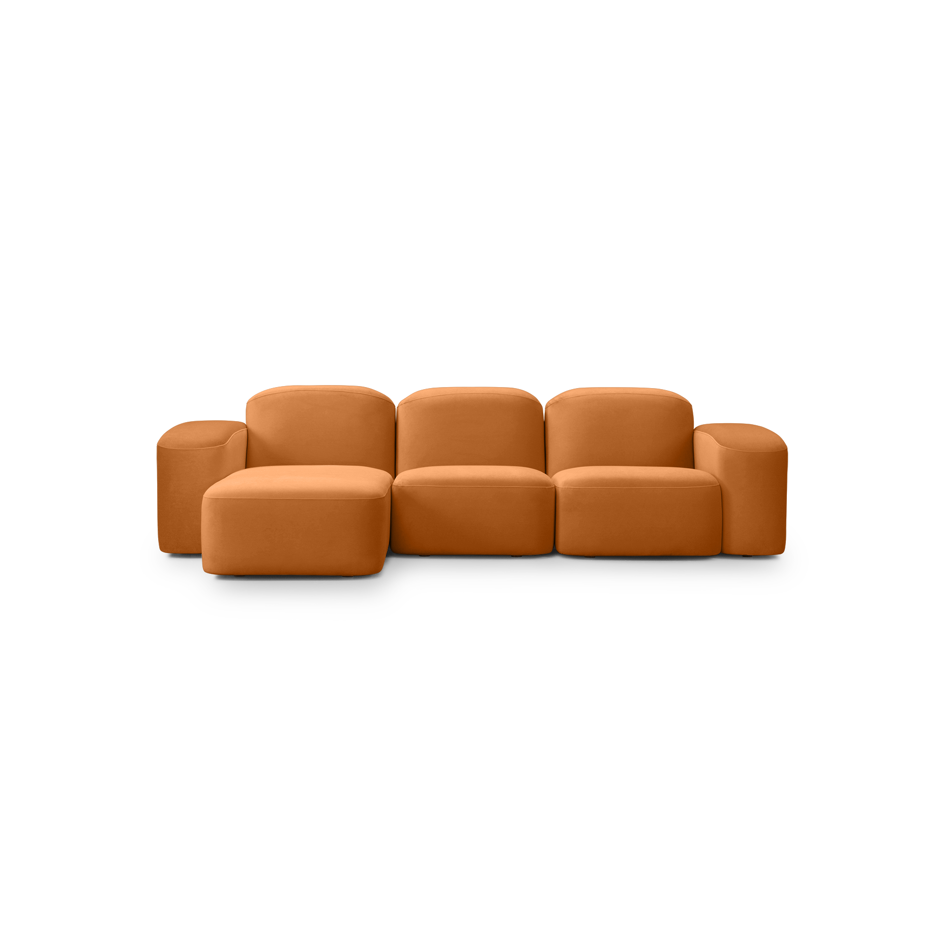 Muse 3 Seat LAF Chaise Sofa - [ Malibu Caramel ]