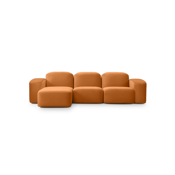 Muse 3 Seat LAF Chaise Sofa - [ Malibu Caramel ]