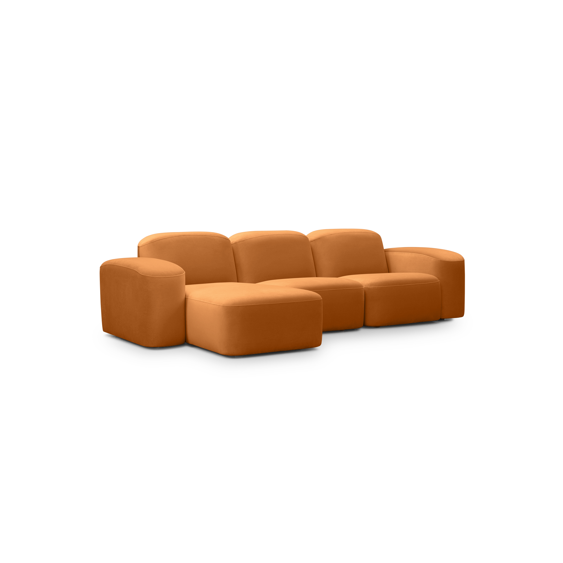 Muse 3 Seat LAF Chaise Sofa - [ Malibu Caramel ]
