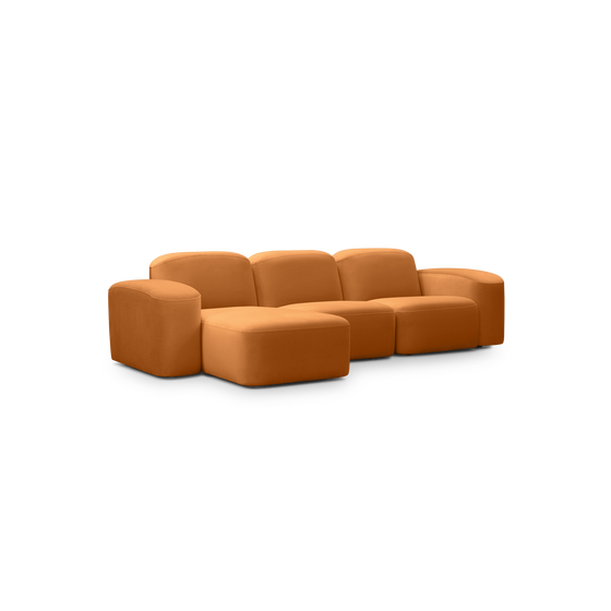 Muse 3 Seat LAF Chaise Sofa - [ Malibu Caramel ]