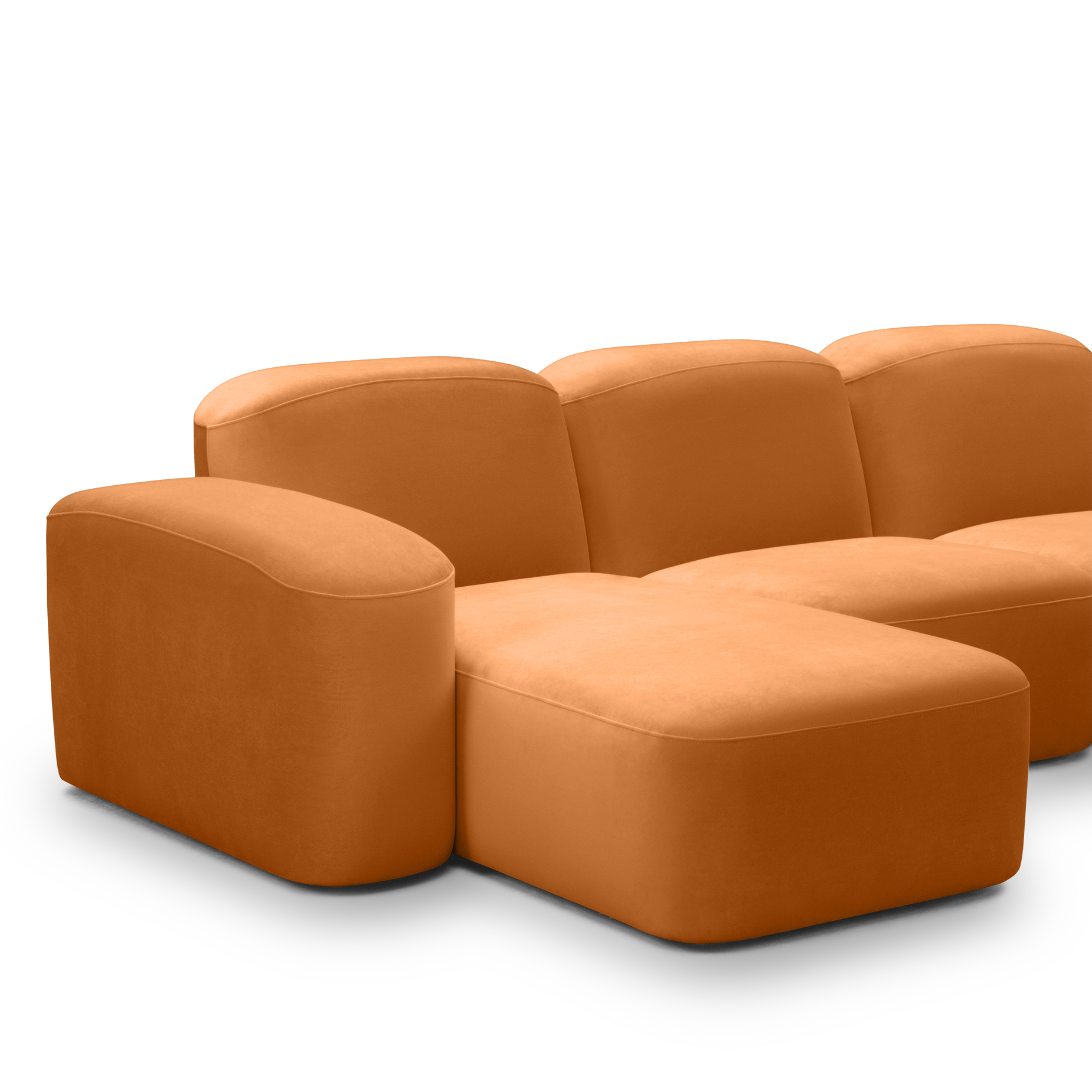 Muse 3 Seat LAF Chaise Sofa - [ Malibu Caramel ]