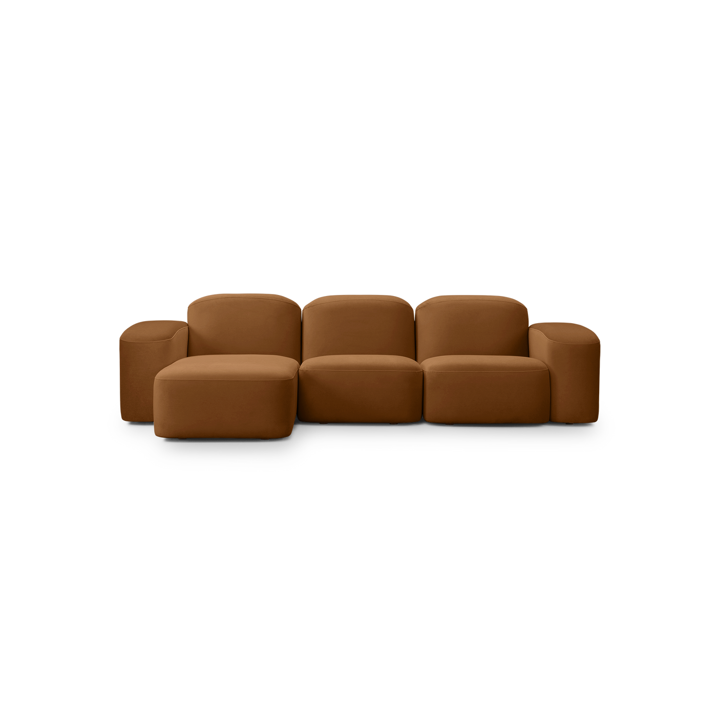 Muse 3 Seat LAF Chaise Sofa - [ Malibu Cognac ]