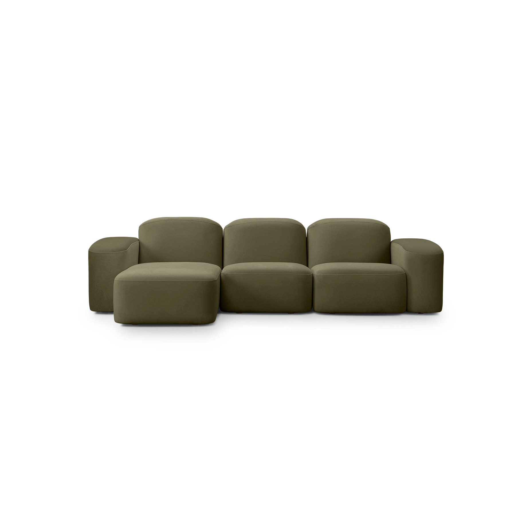 Muse 3 Seat LAF Chaise Sofa - [ Malibu Matcha ]