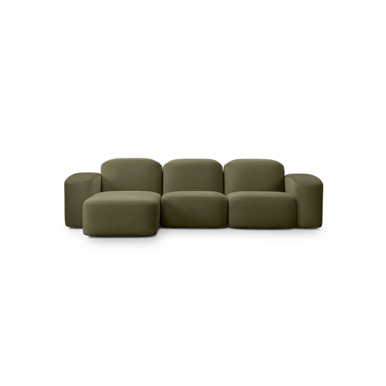 Muse 3 Seat LAF Chaise Sofa - [ Malibu Matcha ]