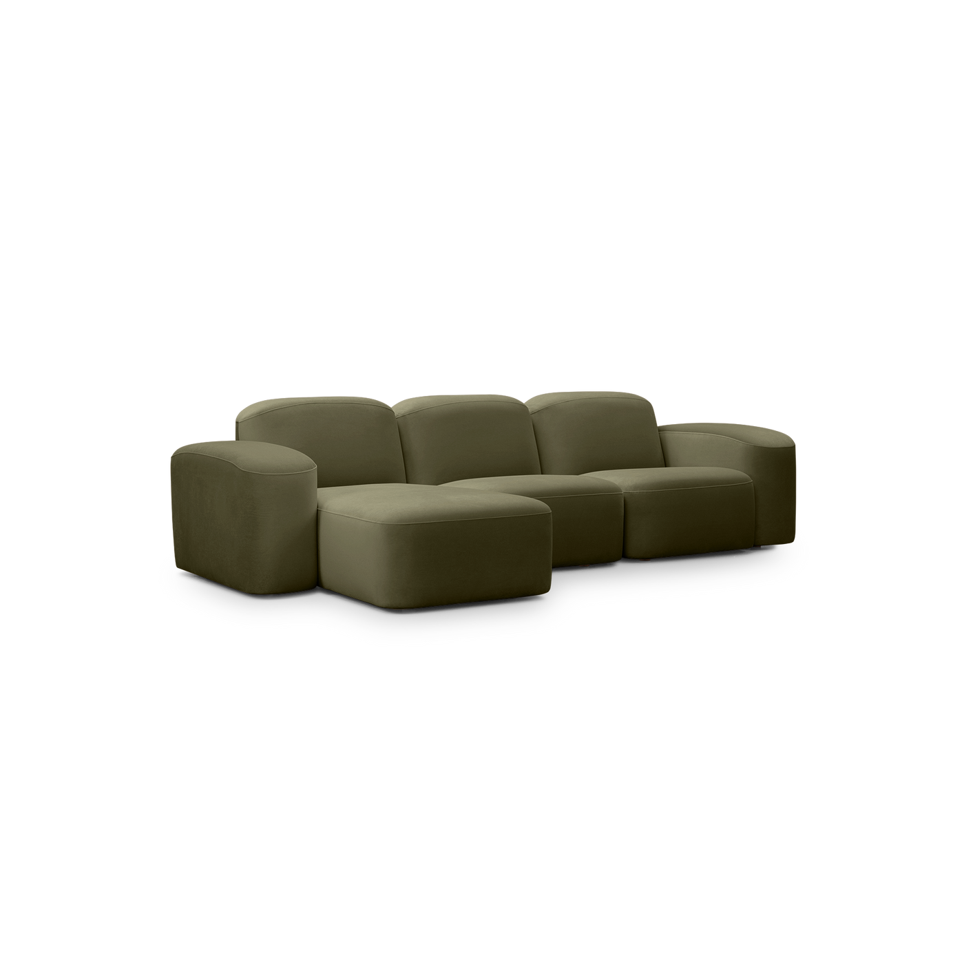 Muse 3 Seat LAF Chaise Sofa - [ Malibu Matcha ]