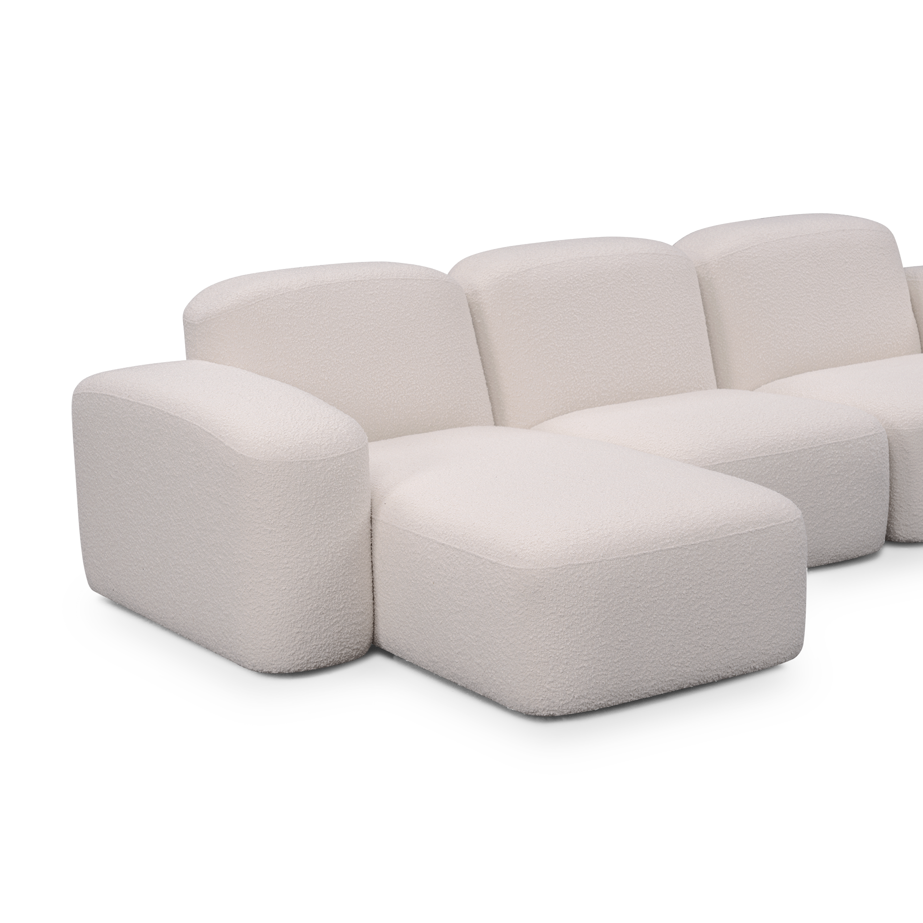 Muse 3 Seat LAF Chaise Sofa - [ Bronte La Creme ]