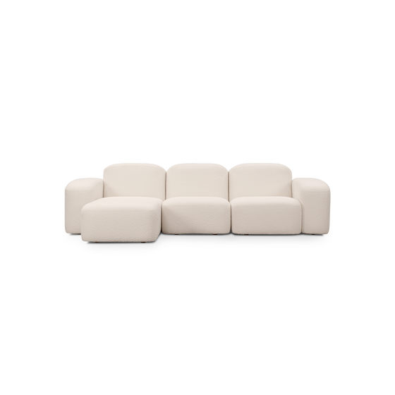 Muse 3 Seat LAF Chaise Sofa - [ Bronte Whipped Cream ]