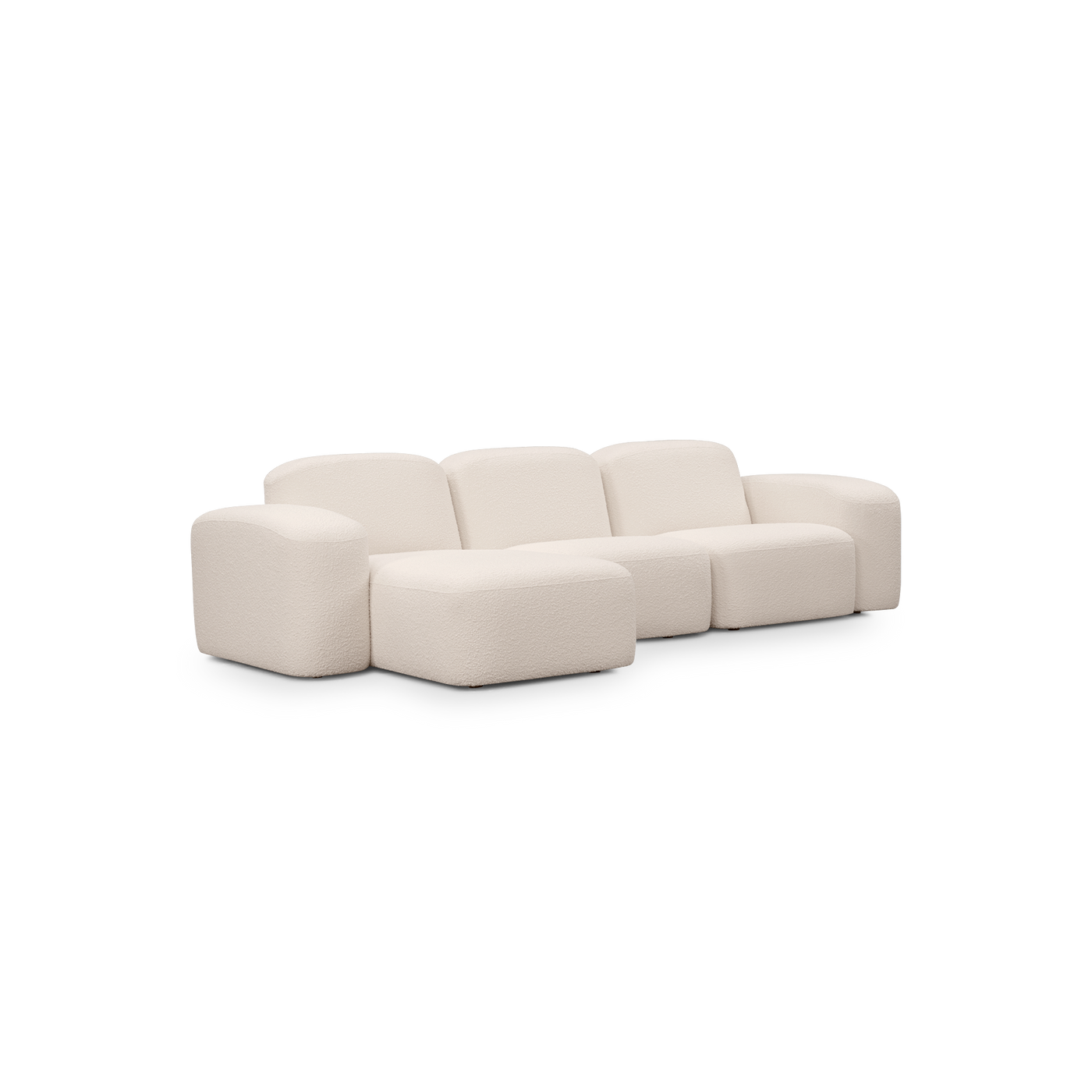 Muse 3 Seat LAF Chaise Sofa - [ Bronte Whipped Cream ]
