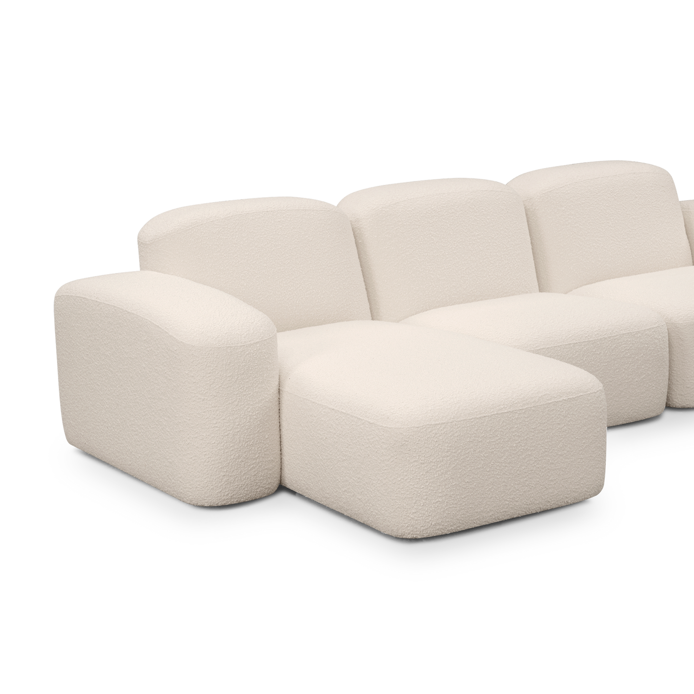 Muse 3 Seat LAF Chaise Sofa - [ Bronte Whipped Cream ]