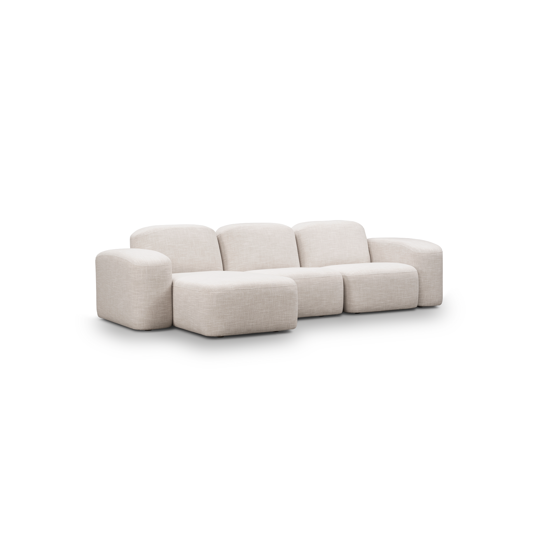 Muse 3 Seat LAF Chaise Sofa - [ Byron Oyster ]