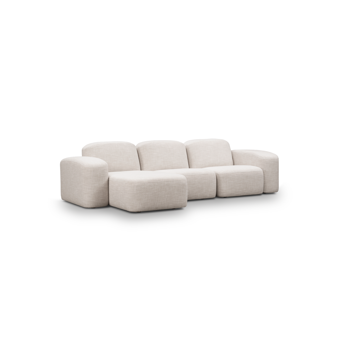 Muse 3 Seat LAF Chaise Sofa - [ Byron Oyster ]