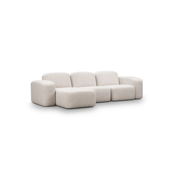 Muse 3 Seat LAF Chaise Sofa - [ Byron Oyster ]
