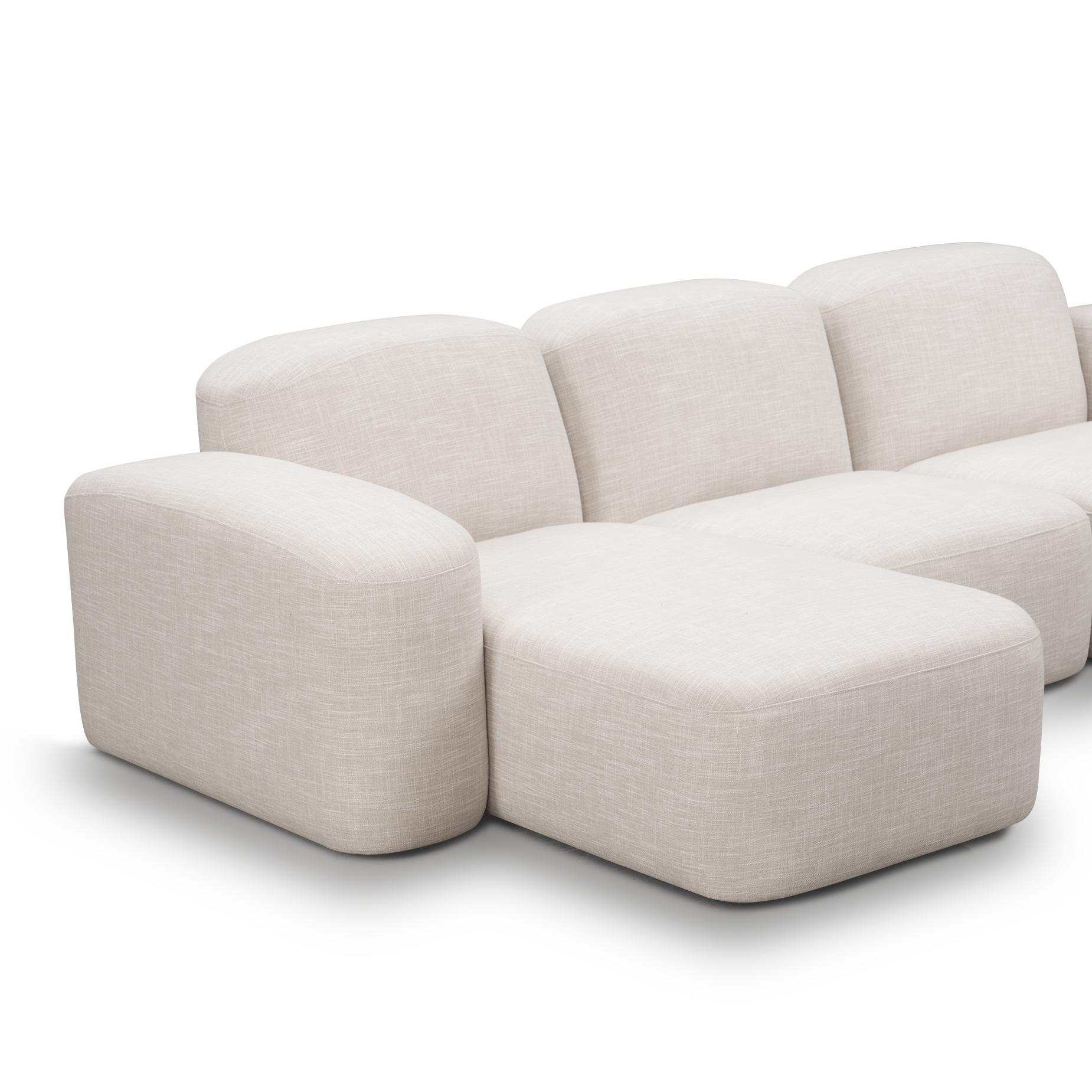 Muse 3 Seat LAF Chaise Sofa - [ Byron Oyster ]