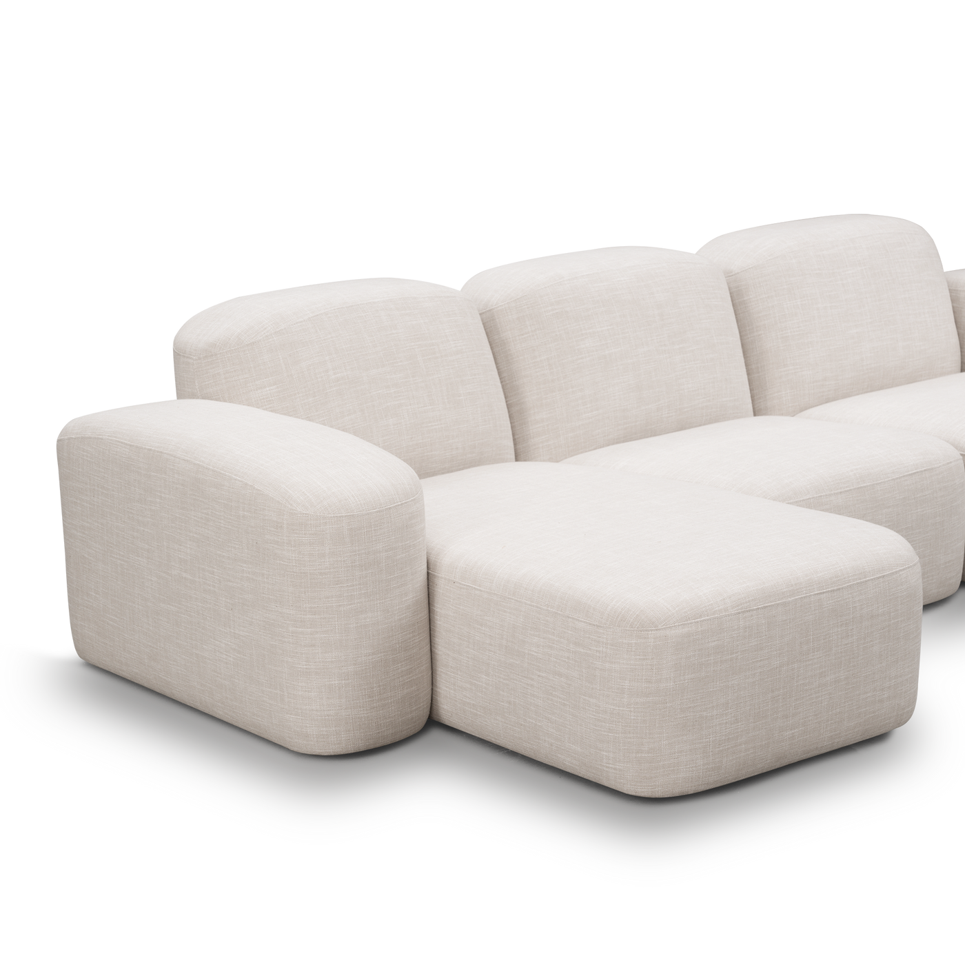 Muse 3 Seat LAF Chaise Sofa - [ Byron Oyster ]