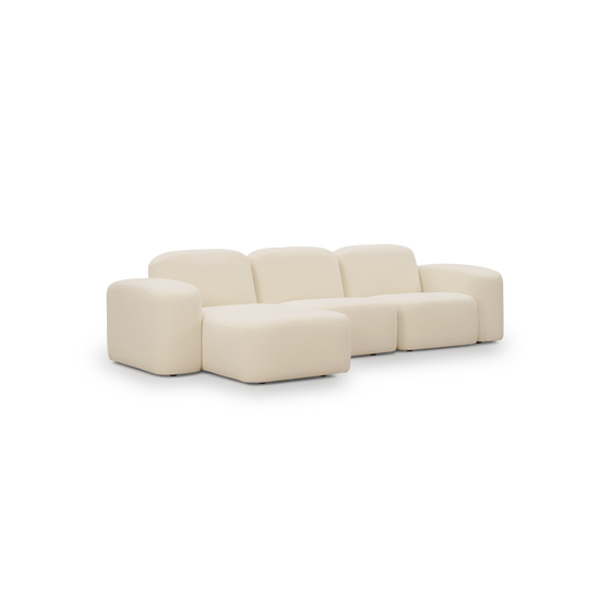 Muse 3 Seat LAF Chaise Sofa - [ Cabarita Natural ]