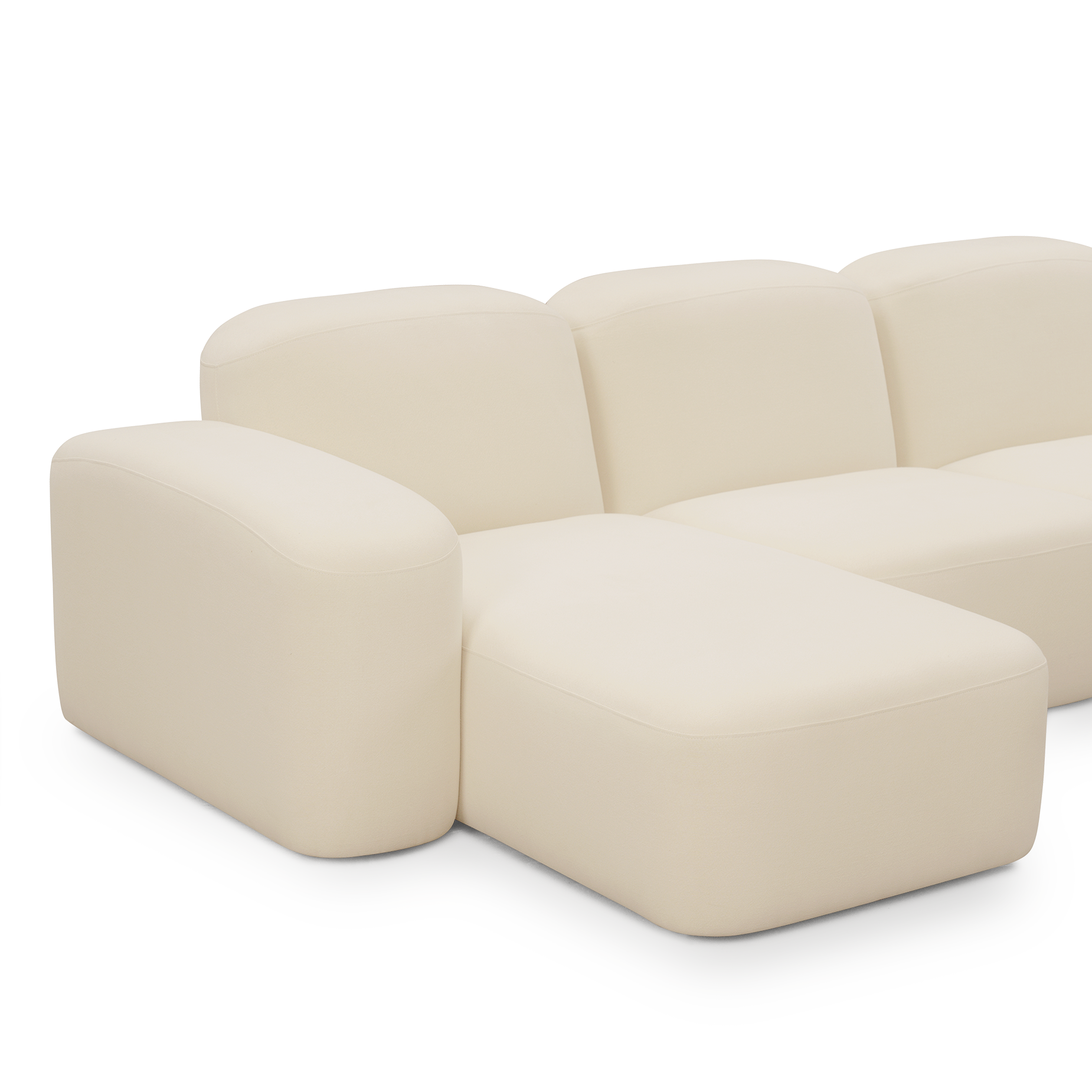 Muse 3 Seat LAF Chaise Sofa - [ Cabarita Natural ]