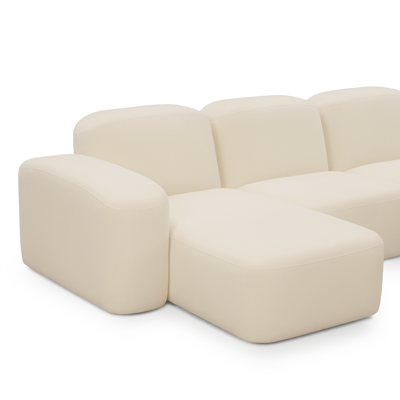 Muse 3 Seat LAF Chaise Sofa - [ Cabarita Natural ]