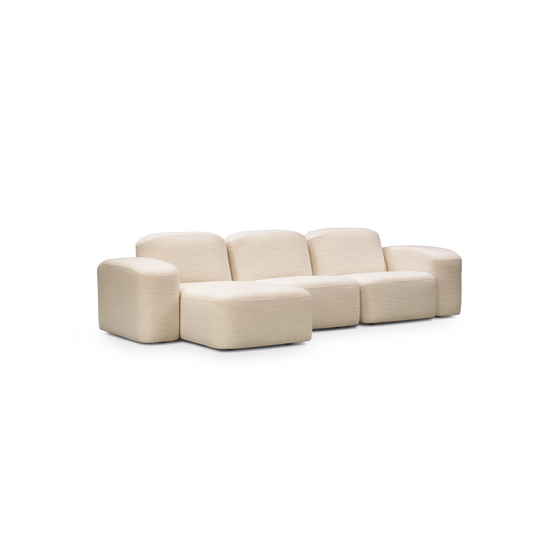 Muse 3 Seat LAF Chaise Sofa - [ Hyams Sable ]