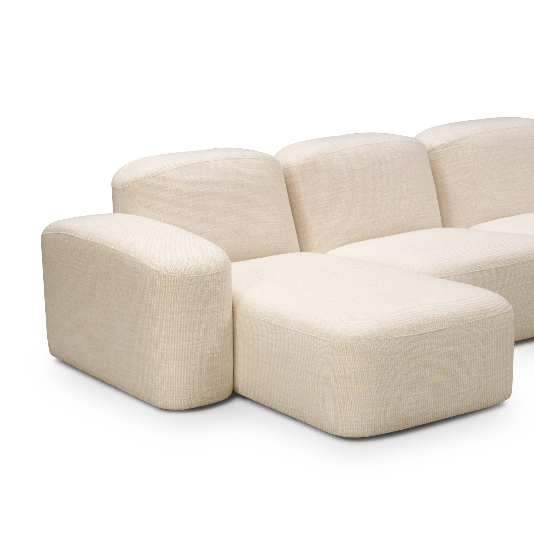 Muse 3 Seat LAF Chaise Sofa - [ Hyams Sable ]