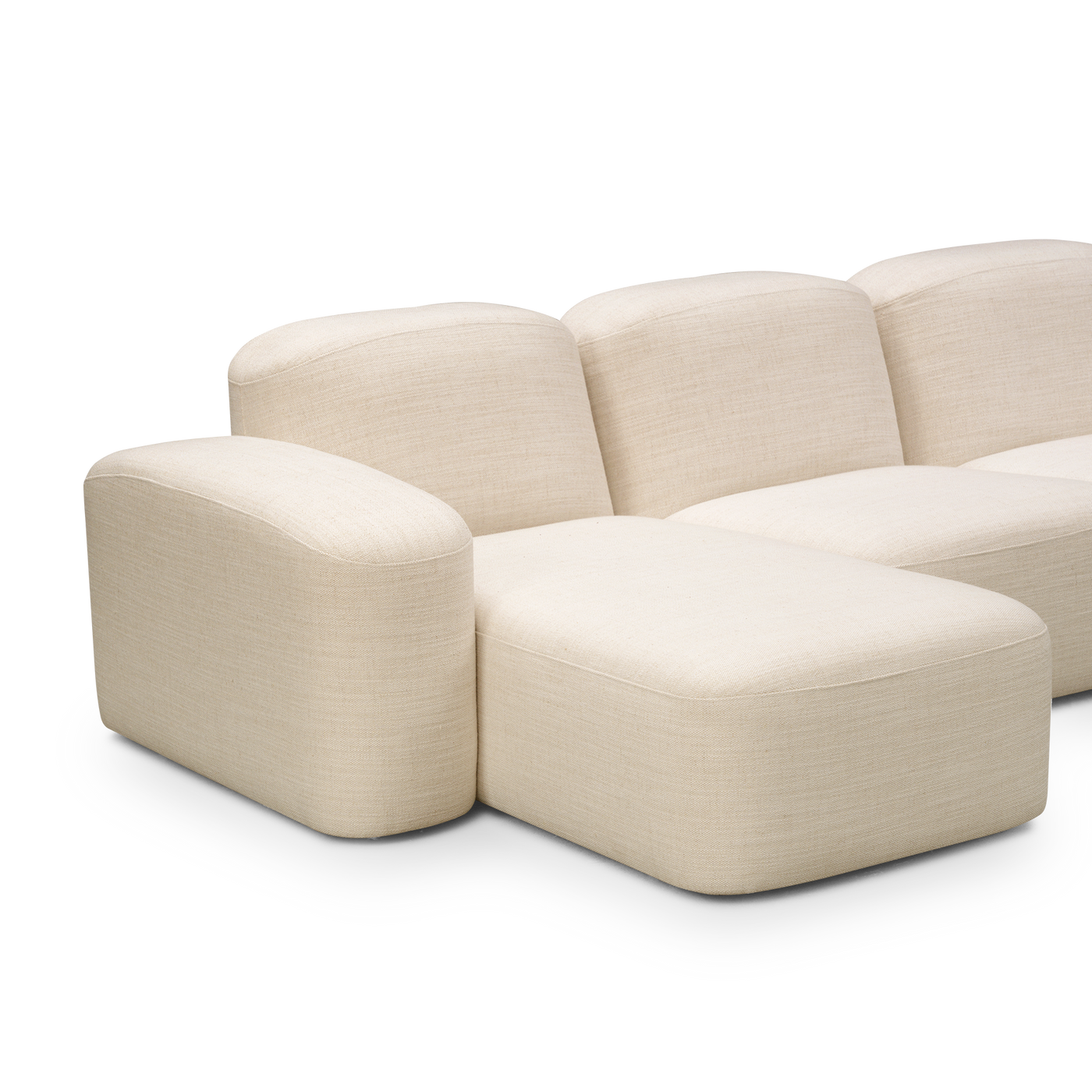 Muse 3 Seat LAF Chaise Sofa - [ Hyams Sable ]