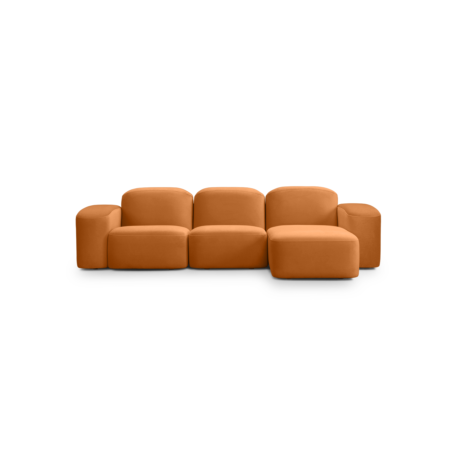 Muse 3 Seat RAF Chaise Sofa - [ Malibu Caramel ]