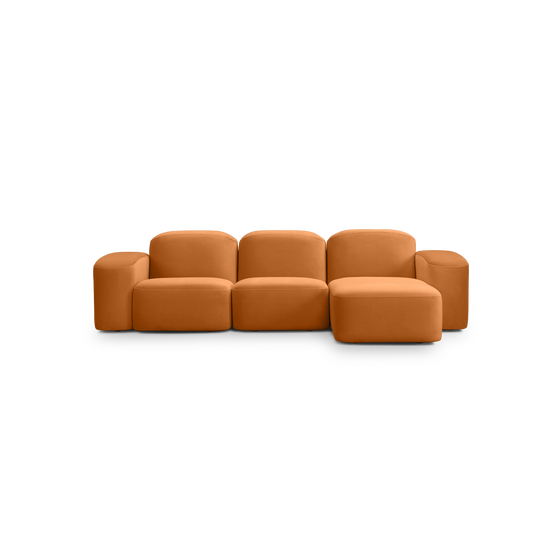 Muse 3 Seat RAF Chaise Sofa - [ Malibu Caramel ]