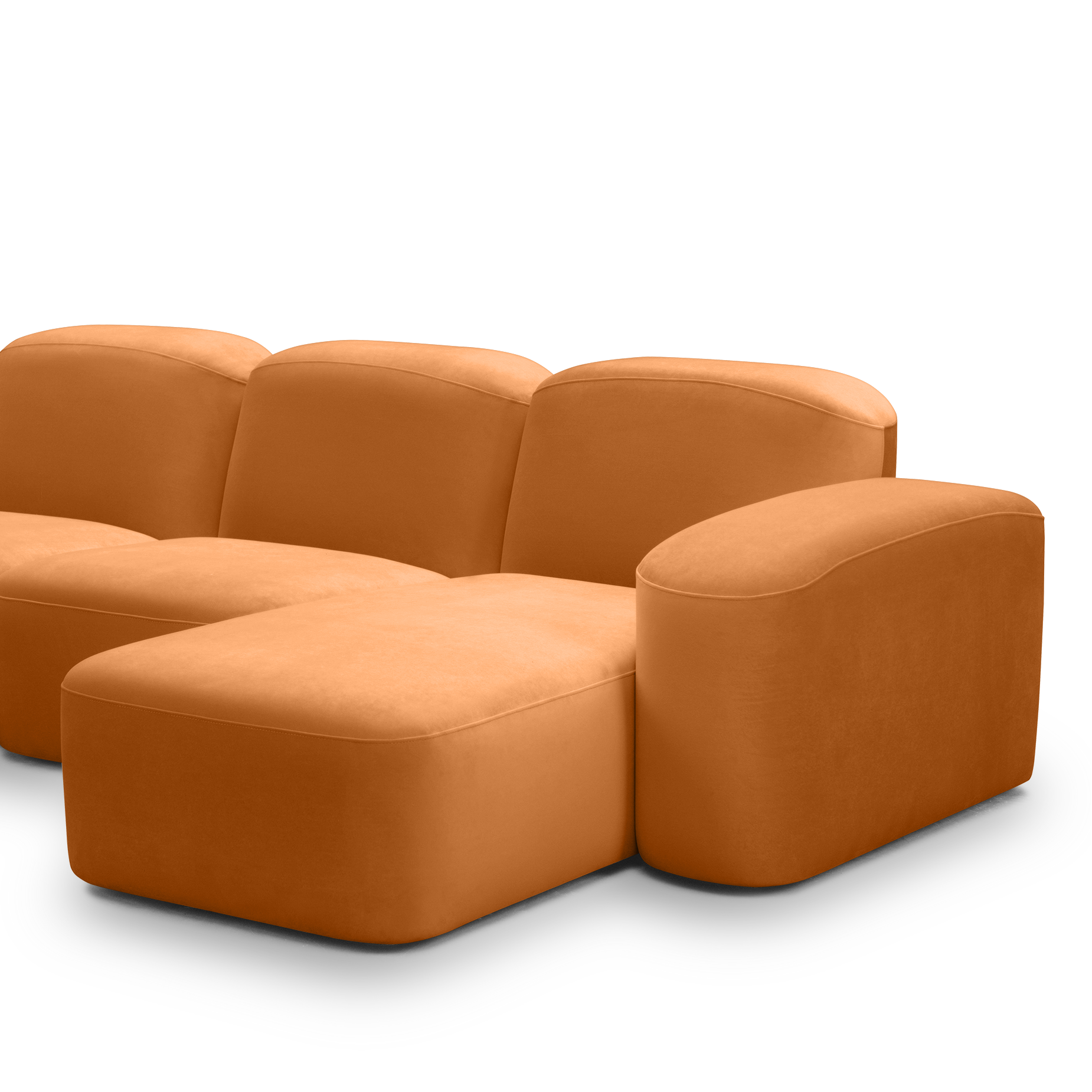 Muse 3 Seat RAF Chaise Sofa - [ Malibu Caramel ]