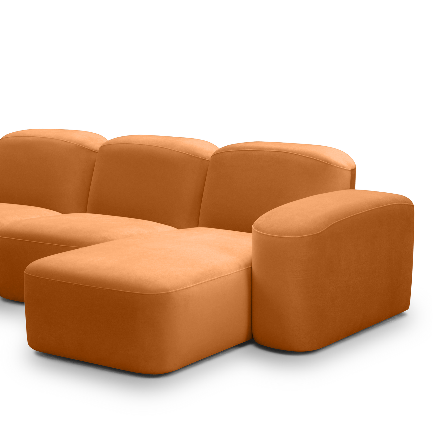 Muse 3 Seat RAF Chaise Sofa - [ Malibu Caramel ]