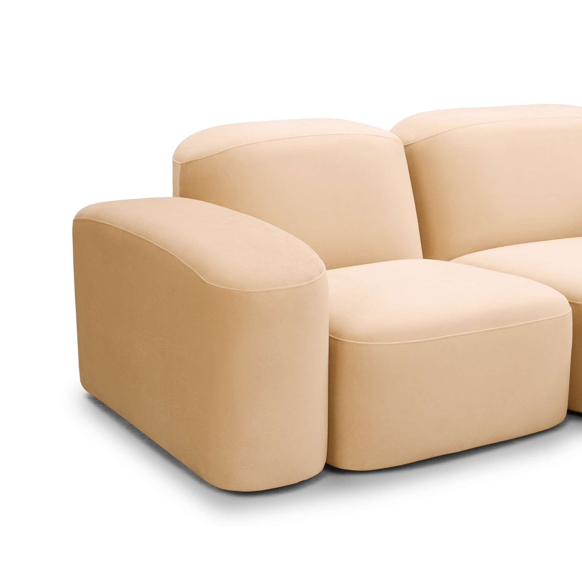 Muse 3 Seat RAF Chaise Sofa - [ Malibu Dune ]