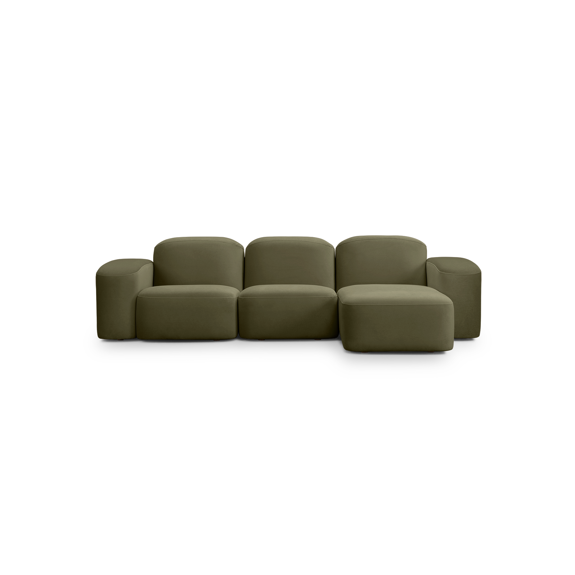 Muse 3 Seat RAF Chaise Sofa - [ Malibu Matcha ]