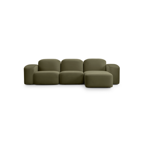 Muse 3 Seat RAF Chaise Sofa - [ Malibu Matcha ]