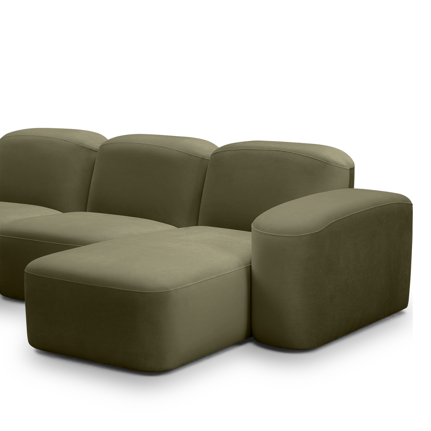 Muse 3 Seat RAF Chaise Sofa - [ Malibu Matcha ]