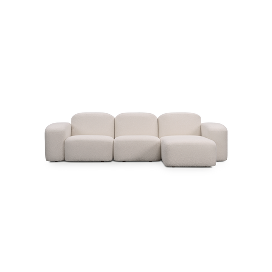 Muse 3 Seat RAF Chaise Sofa - [ Bronte La Creme ]