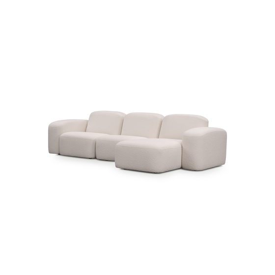 Muse 3 Seat RAF Chaise Sofa - [ Bronte La Creme ]