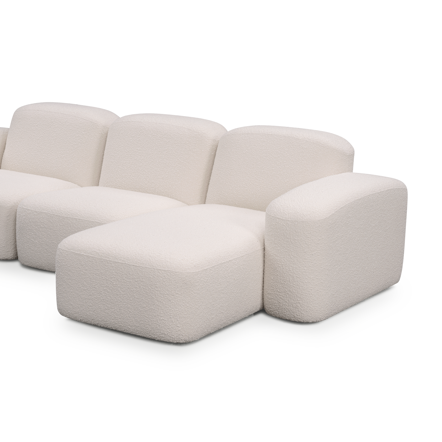 Muse 3 Seat RAF Chaise Sofa - [ Bronte La Creme ]